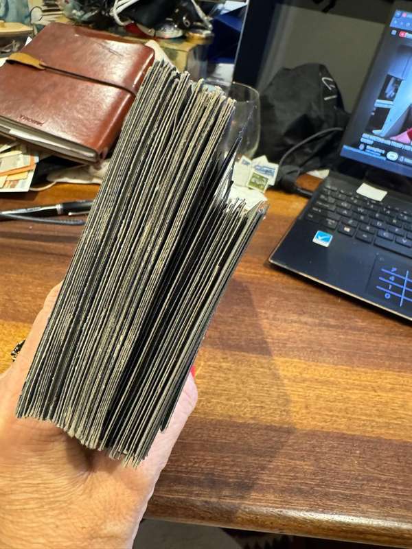 Stamp card mounts x 55