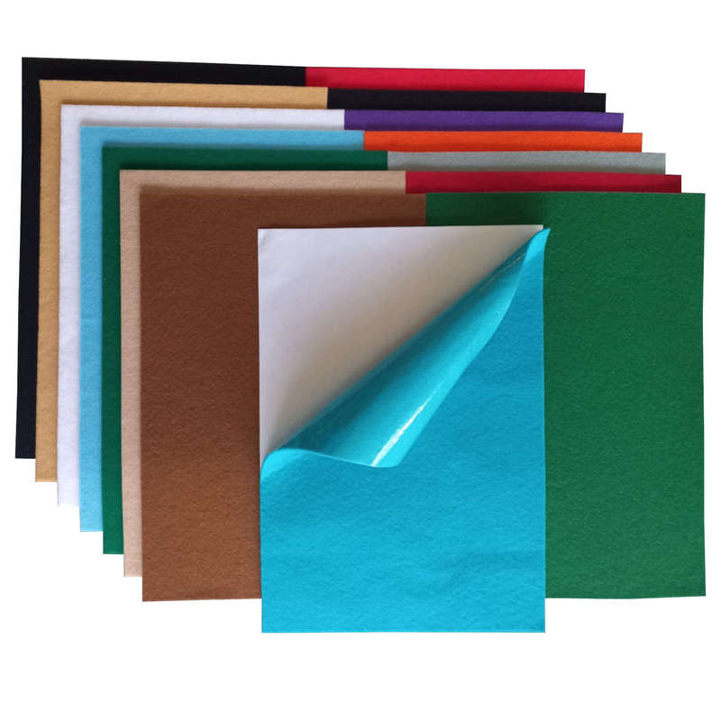 Self Adhesive Felt / Stick On Felt A4 Size - 15 Sheets in Assorted Colors