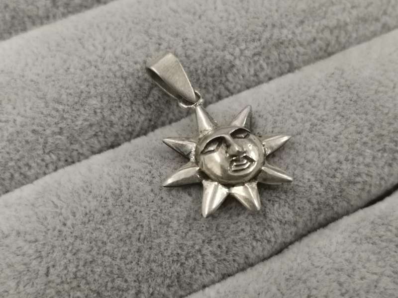 925Silver: Sun Pendant - Size 20mm