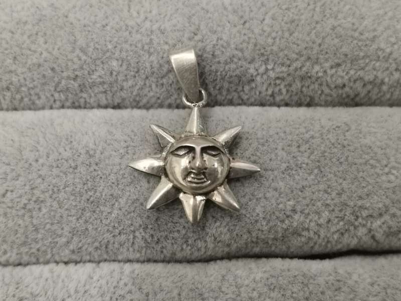 925Silver: Sun Pendant - Size 20mm