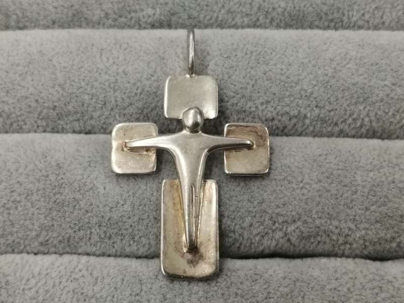 925Silver: Cross Pendant - Size 40x30mm