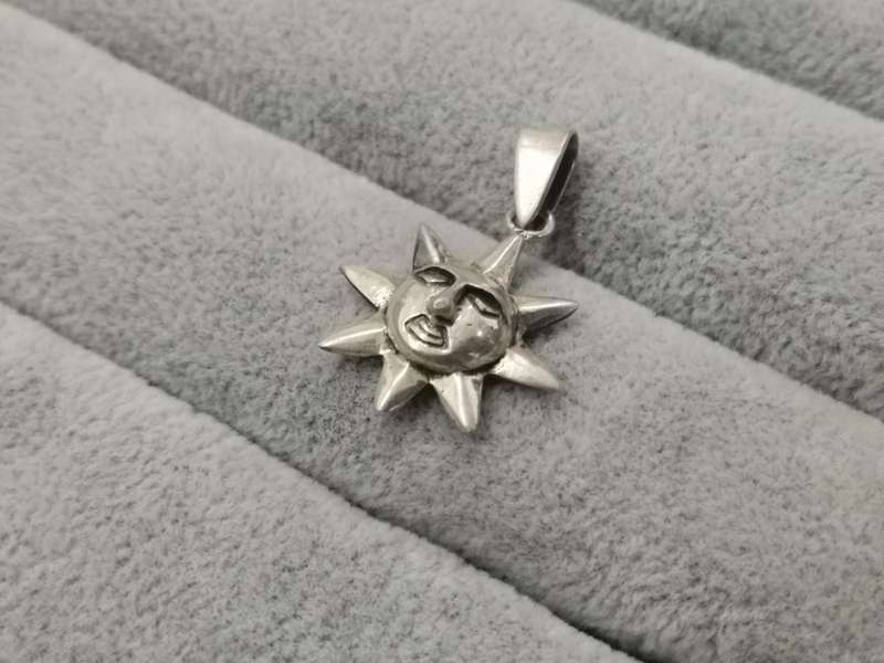 925Silver: Sun Pendant - Size 20mm