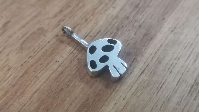 Silver Mushroom Pendant
