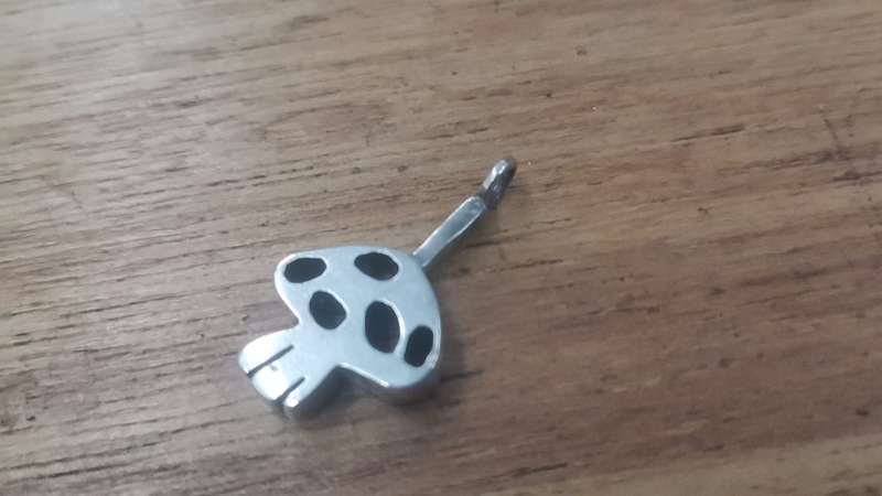 Silver Mushroom Pendant