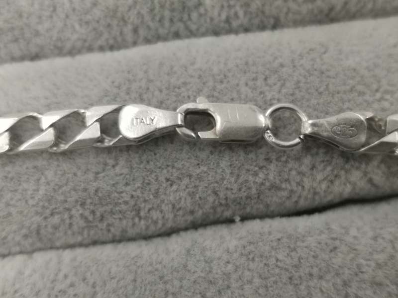 925Silver: Curb Chain - Length 57cm Width 5mm