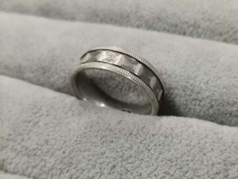 925Silver: Patterned Ring - Size T