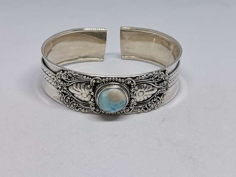 Stunning Bhoho Larimar Cuff