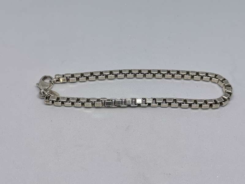 Bulky Silver Tiffany & Co Box Chain Bracelet