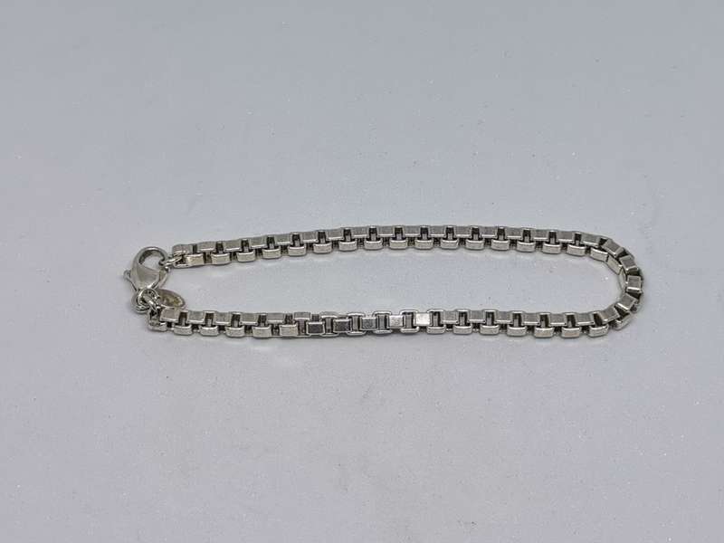 Bulky Silver Tiffany & Co Box Chain Bracelet