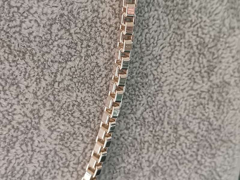 Bulky Silver Tiffany & Co Box Chain