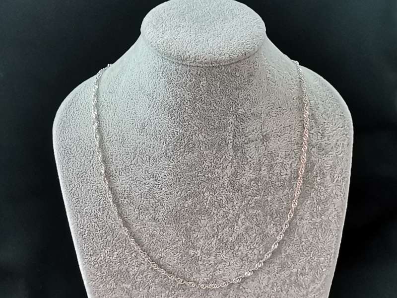 Exquisite Silver Twisted Singapore Chain