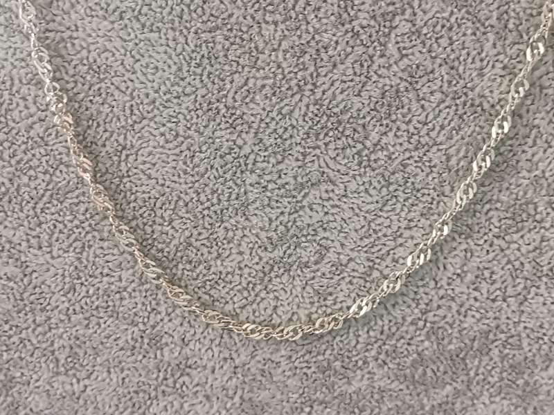 Exquisite Silver Twisted Singapore Chain