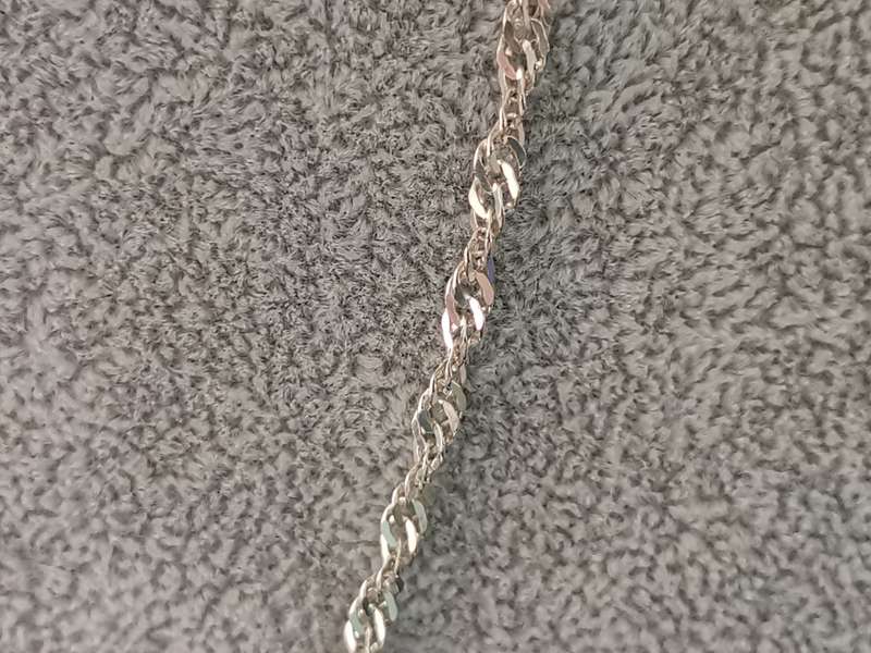 Exquisite Silver Twisted Singapore Chain
