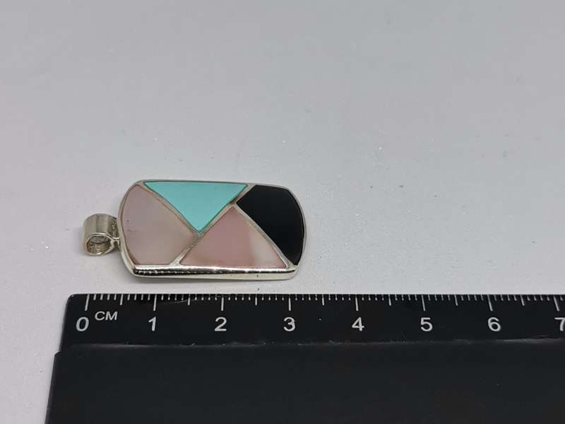 Silver Multi-Gemstone Pendant