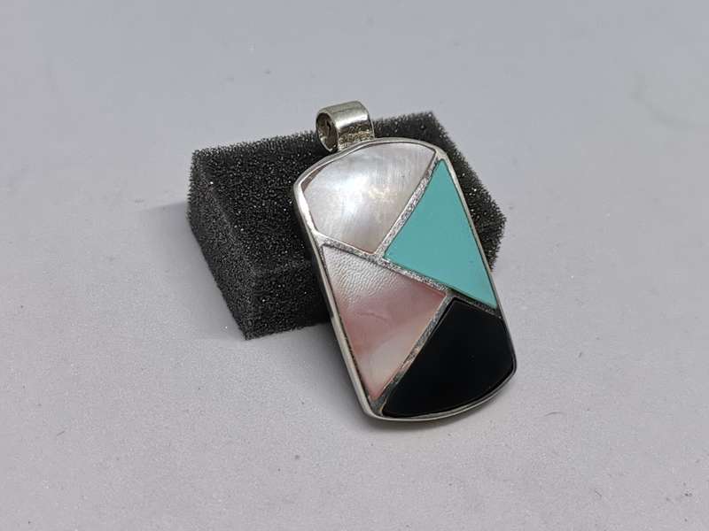 Silver Multi-Gemstone Pendant
