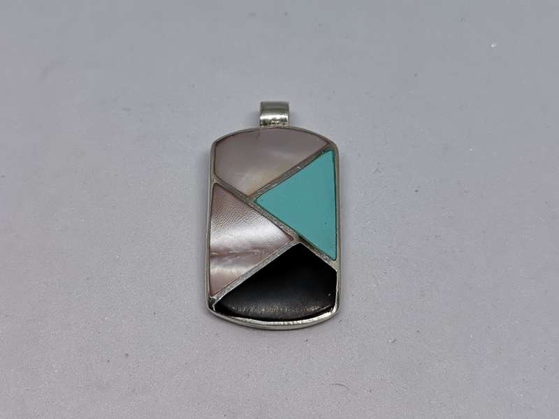 Silver Multi-Gemstone Pendant