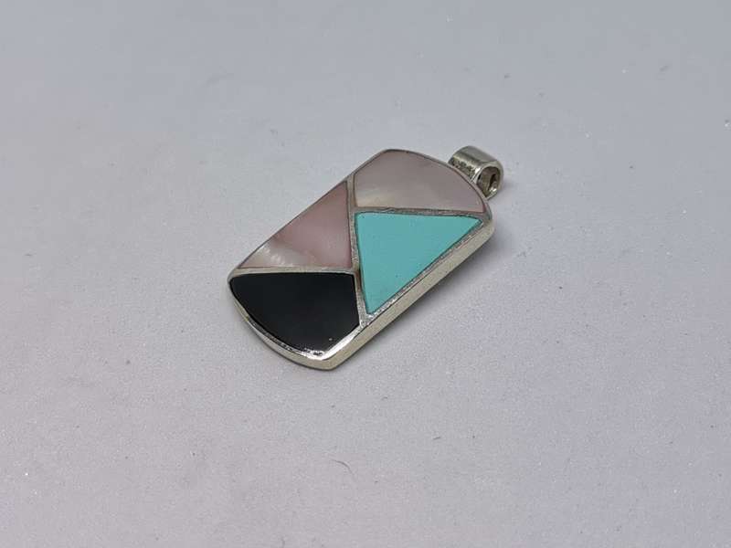Silver Multi-Gemstone Pendant