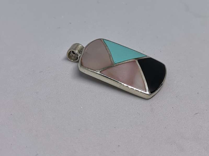 Silver Multi-Gemstone Pendant