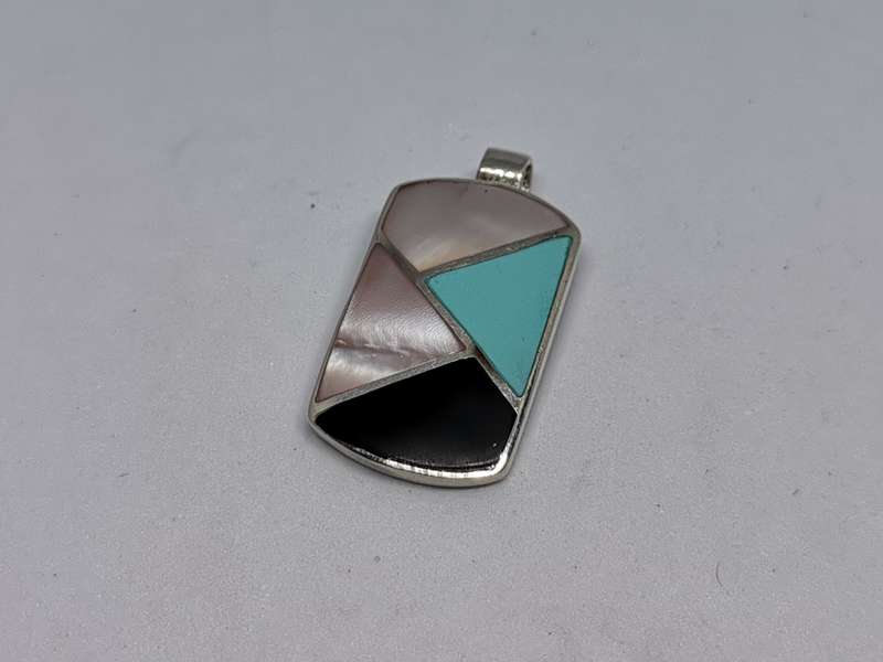 Silver Multi-Gemstone Pendant