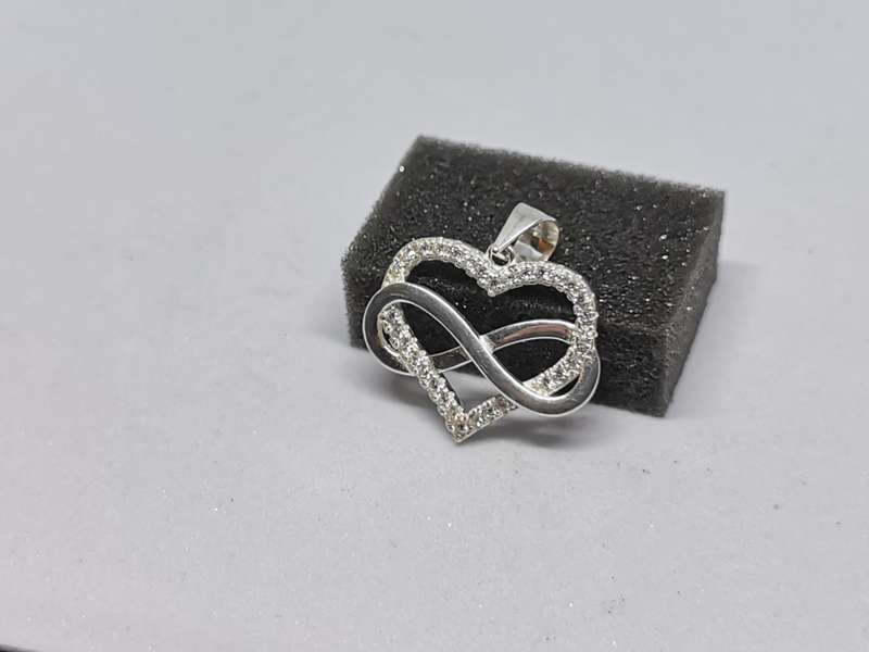 Silver Infinity Heart Pendant