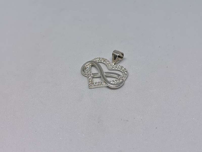 Silver Infinity Heart Pendant