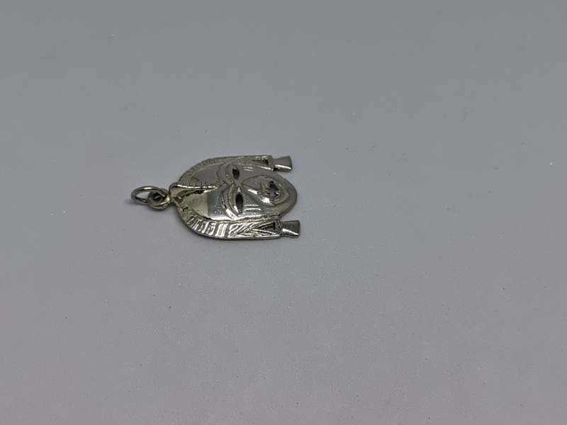 Silver African Mask Pendant