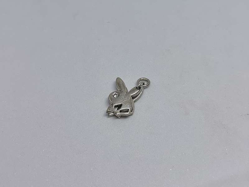 Silver Playboy Bunny Pendant
