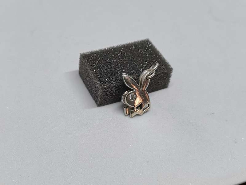 Silver Playboy Bunny Pendant