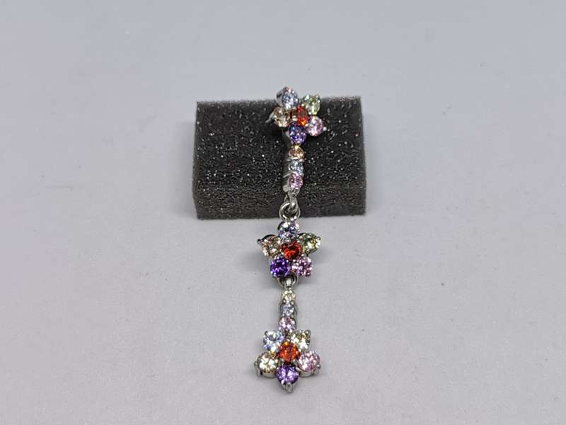 Silver Dangling Flower Pendant