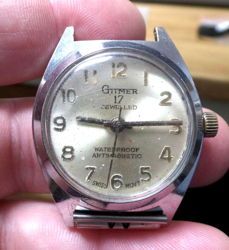 *R1 Auction* GITMER 17 Jewelled manual wind gents watch - For Restoration/Spares