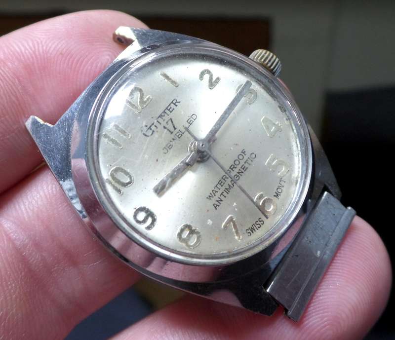 *R1 Auction* GITMER 17 Jewelled manual wind gents watch - For Restoration/Spares