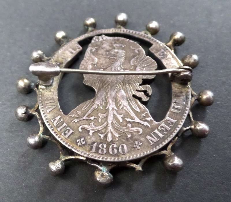 155yr old silver brooch made in Frankfurt, Germany