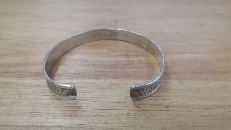 Patterned Silver Cuff