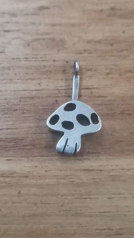 Silver Mushroom Pendant