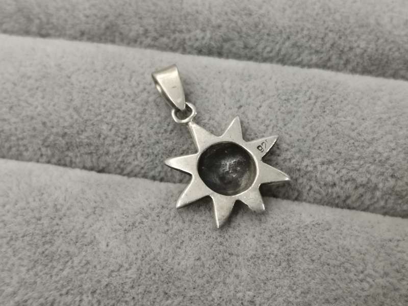 925Silver: Sun Pendant - Size 20mm