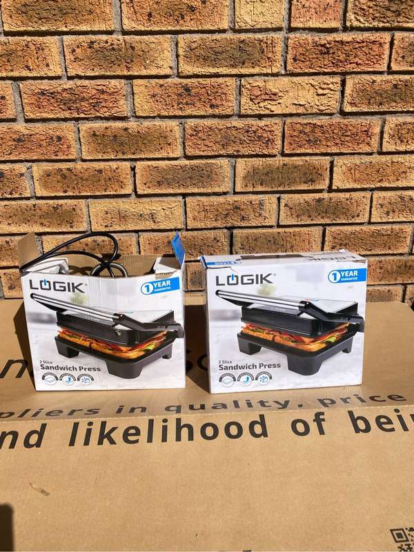 2x LOGIK 2 SLICE SANDWICH PRESS