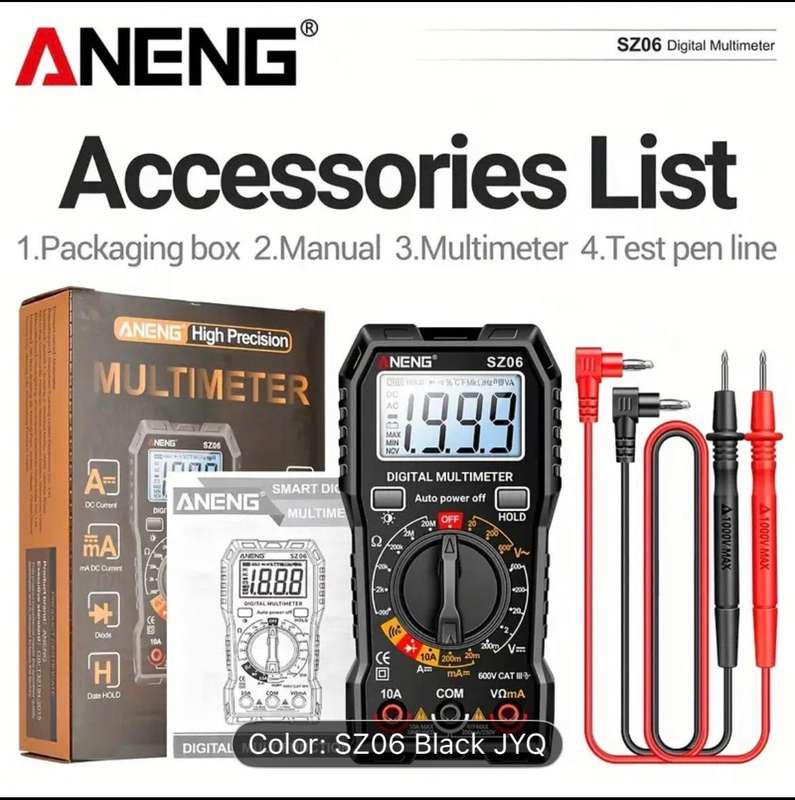 ANENG SZ06 Smart Digital Multimeter-Black