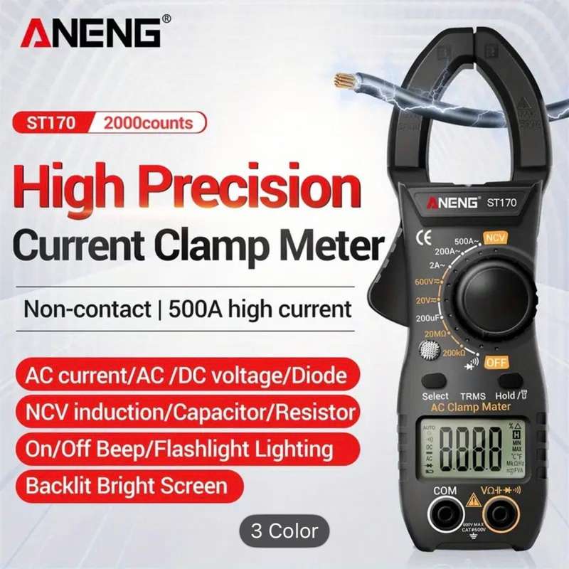 ANENG ST170 Digital Clamp Meter-RED
