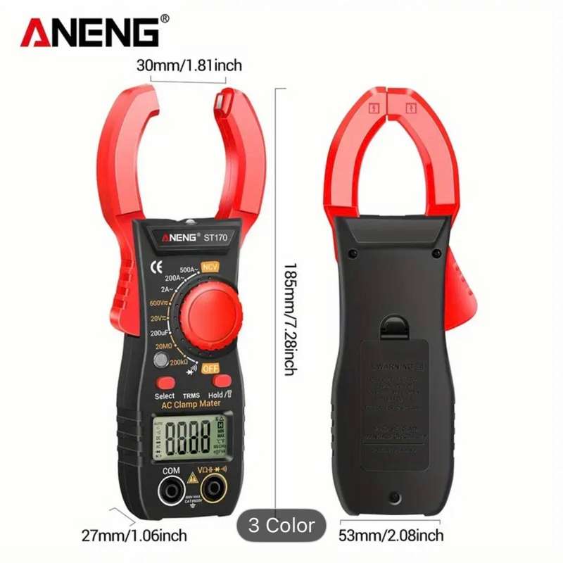 ANENG ST170 Digital Clamp Meter-RED