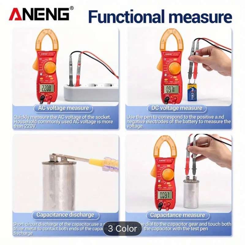 ANENG ST170 Digital Clamp Meter-RED