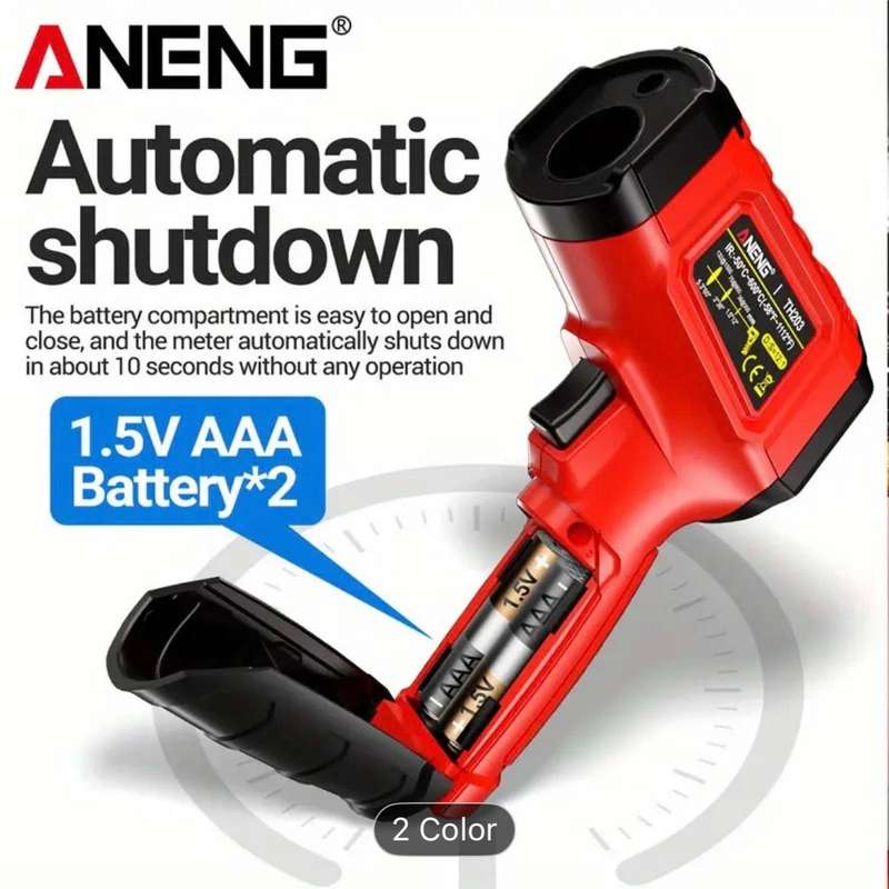 ANENG TH203 Industrial Grade Infrared Thermometer-Black