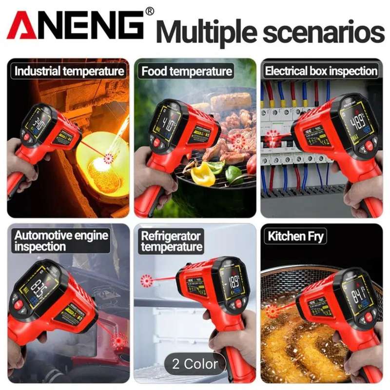 ANENG TH203 Industrial Grade Infrared Thermometer-Black