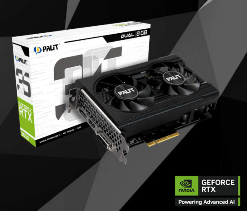 PALIT GeForce RTX 3050 Dual FAN GRAPHIC CARD
