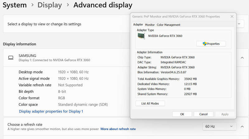 MSI Nvidia GeForce RTX 3060 VENTUS 2X 12GB 192-Bit GPU Graphics Card