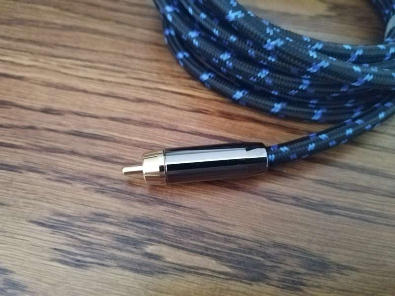 Subwoofer Cable for home theater 3m male to male RCA with 90 degree end