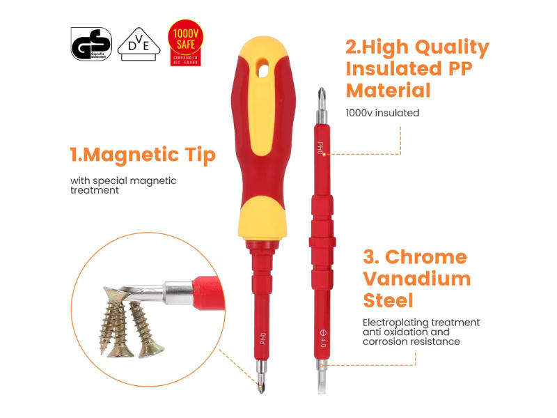 ES Electrician Magnetic Insulated Screwdriver/Torx 26 in 1 set with case