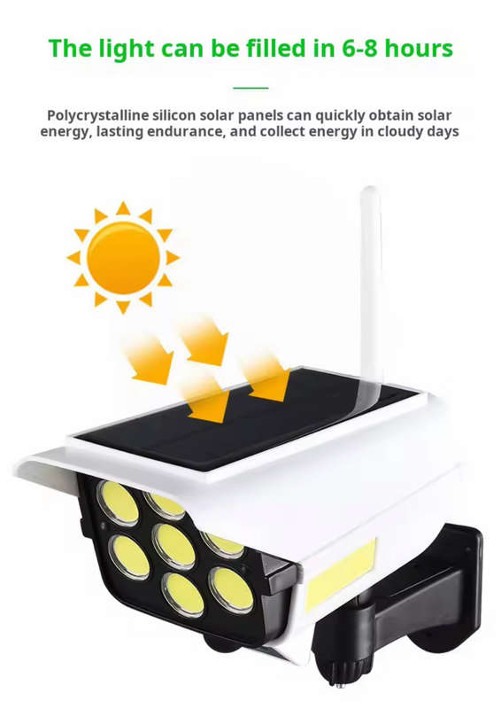 Solar LED Outdoor Security Camera Dummy Spot Light  Simulation Monitor Lamp