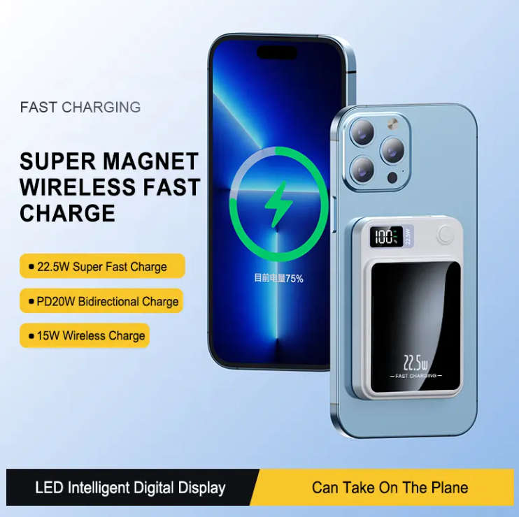 Magsafe Magnetic Wireless Power Bank 10000mah high capacity Portable Fast Charging Charger USB-C