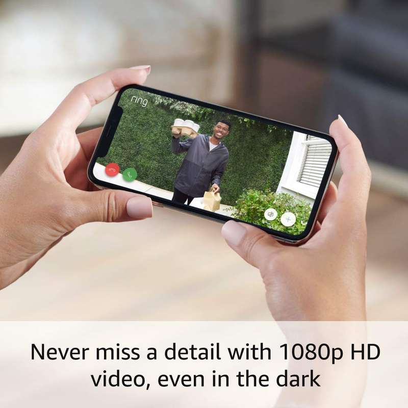 Ring Video Doorbell Wired, 2 Way Talk, advanced motion detection, real-time alerts,Works with Alexa