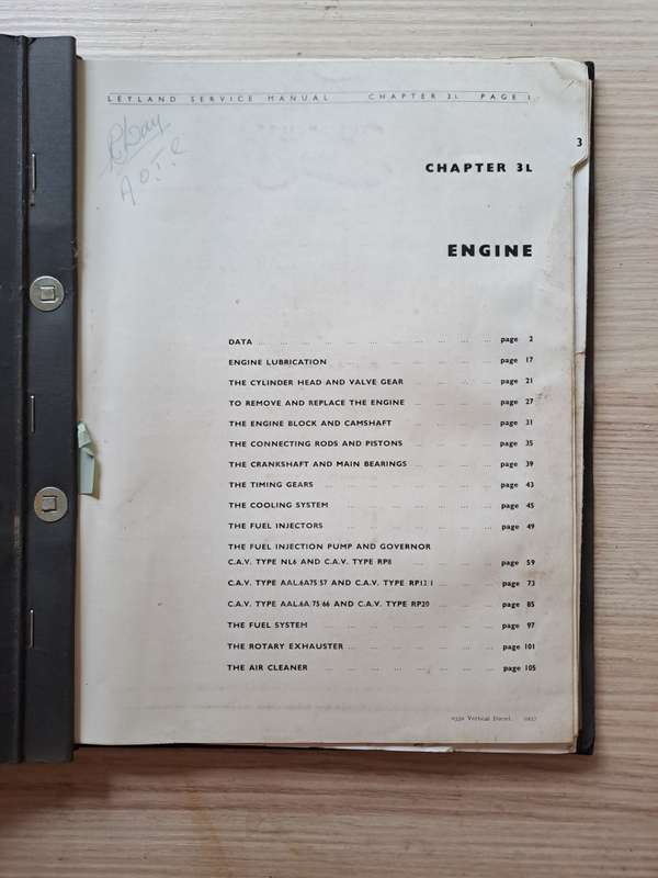 Leyland Service Manual 0350 Vertical Diesel Engine